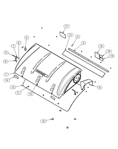 Part Location Diagram of PC-B0676 MTD Hinge Stop Pl.